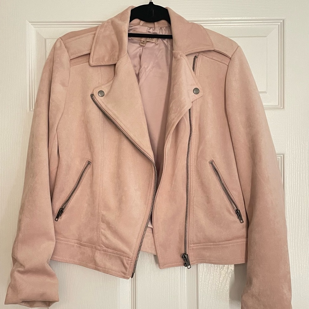 Nordstrom | blush faux suede jacket